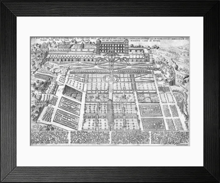Framed Print : Gardens / Villa D este Framed Print : Gardens / Villa D este