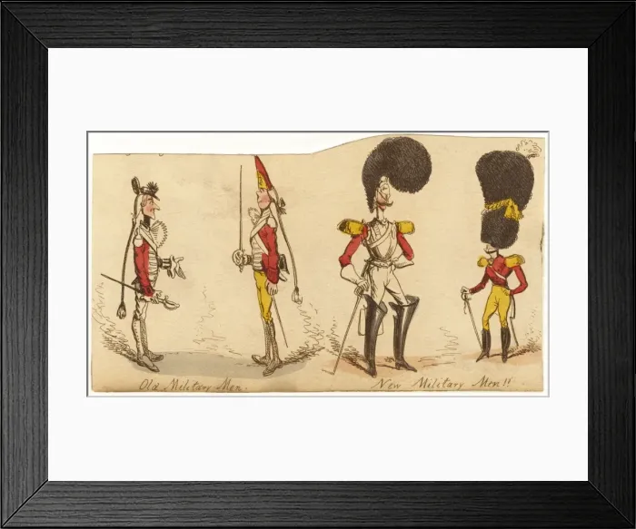 Framed Print : British uniforms - old and new Framed Print : British uniforms - old and new