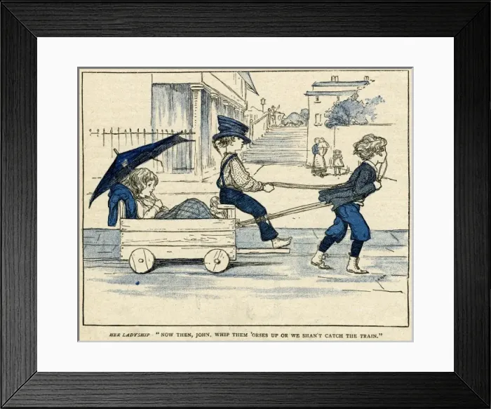 Framed Print : Now then, John, whip them orse up or we shan t catch the t Framed Print : Now then, John, whip them orse up or we shan t catch the t