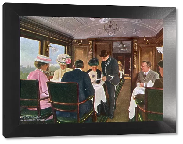 Dining saloon on a London to Liverpool express train