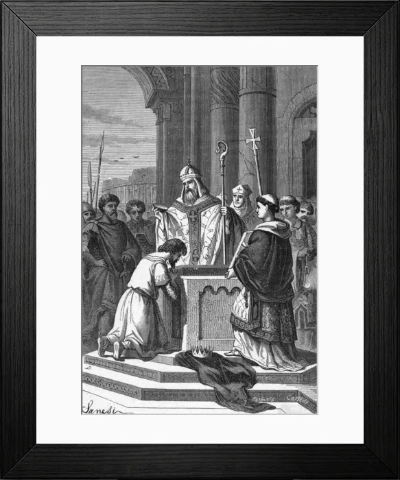 Framed Print : Constantine Baptised Framed Print : Constantine Baptised