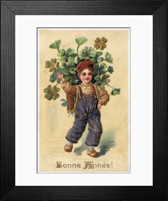 Framed Print : Boy with Clover Framed Print : Boy with Clover