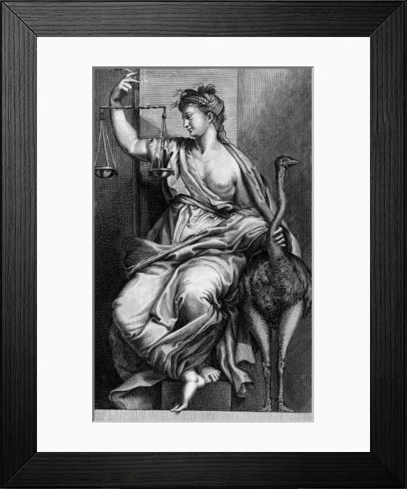 Framed Print : Justice with Scales Framed Print : Justice with Scales