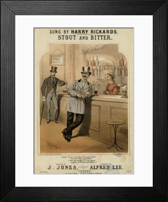 Framed Print : Two Gents Drinking C1860 Framed Print : Two Gents Drinking C1860
