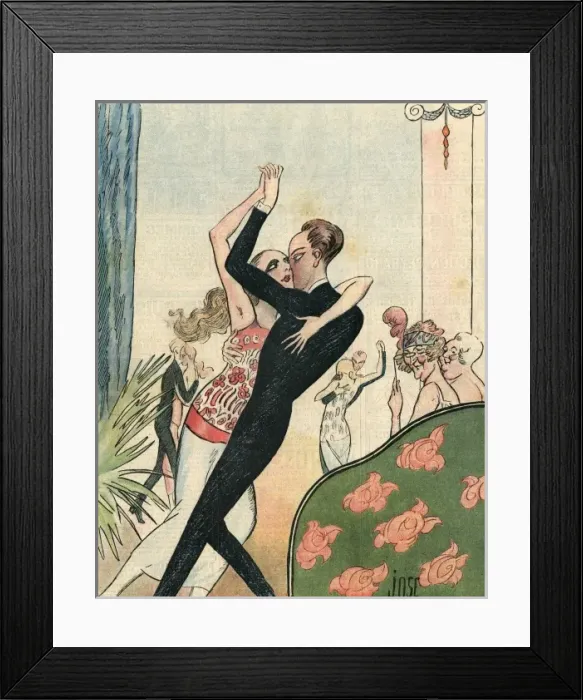 Framed Print : Passionate Couple at Bal Framed Print : Passionate Couple at Bal
