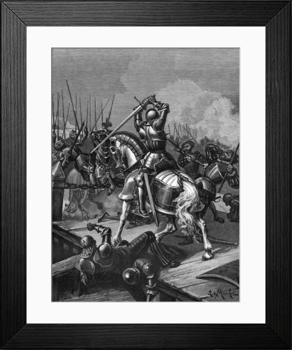 Framed Print : Bayard at Garigliano Framed Print : Bayard at Garigliano