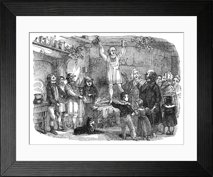 Framed Print : Yule Log in Farmhouse Framed Print : Yule Log in Farmhouse