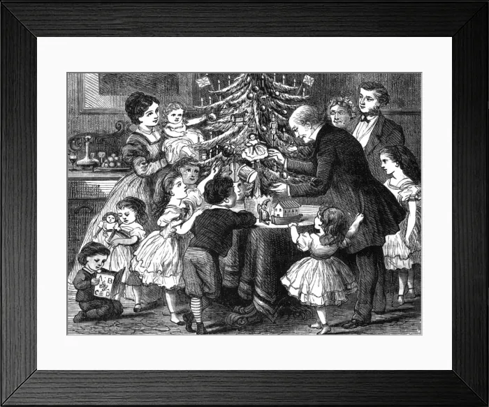 Framed Print : Christmas Party, 1868 Framed Print : Christmas Party, 1868