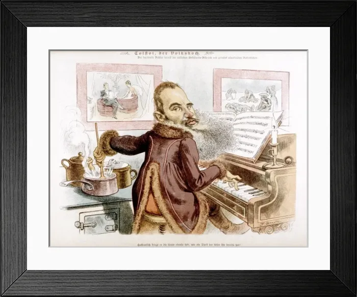 Framed Print : Leo Tolstoy Caricature Framed Print : Leo Tolstoy Caricature