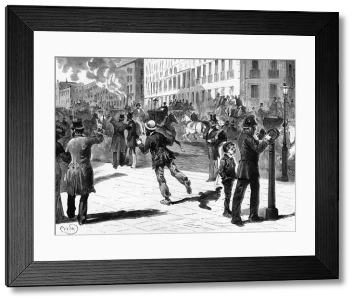 Framed Print : London Street Fire Alarm Framed Print : London Street Fire Alarm