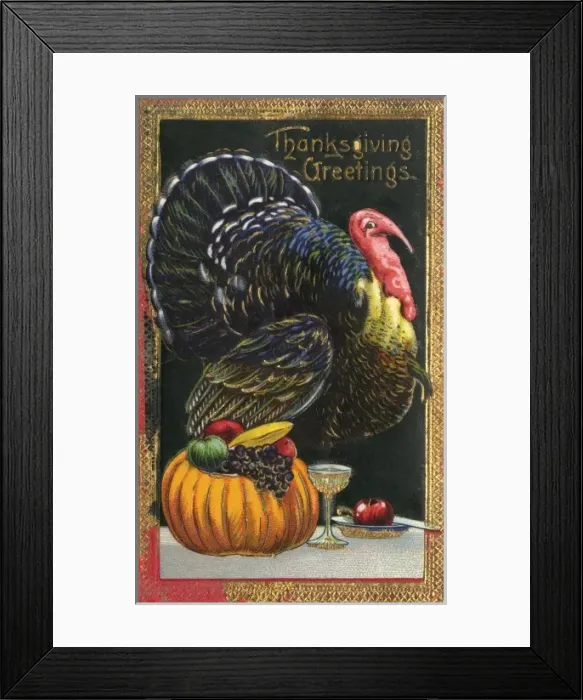 Framed Print : Turkey and Pumpkin Framed Print : Turkey and Pumpkin