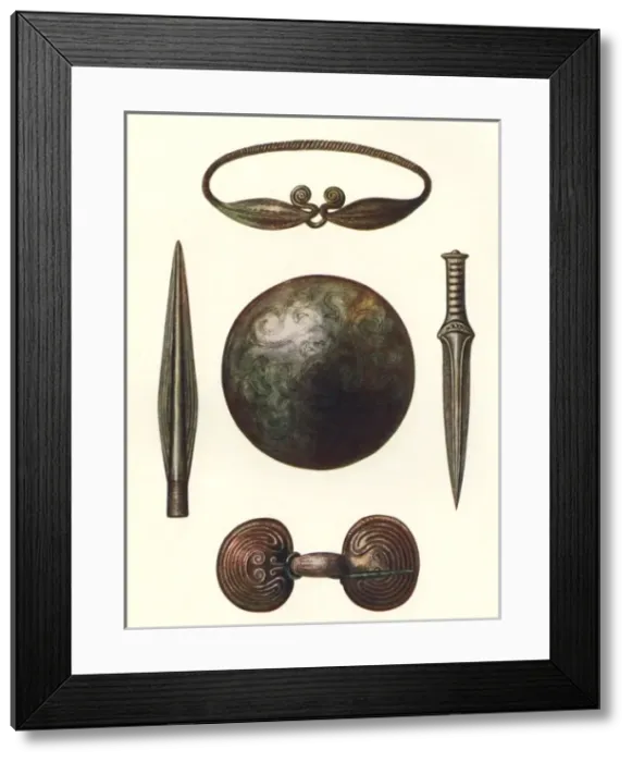 Framed Print : Bronze Age Artifacts Framed Print : Bronze Age Artifacts