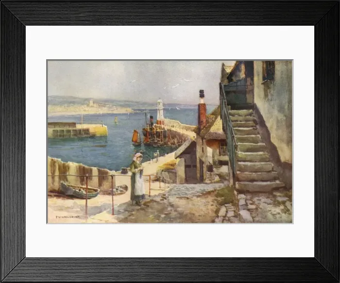 Framed Print : Newlyn / Cornwall C1910 Framed Print : Newlyn / Cornwall C1910