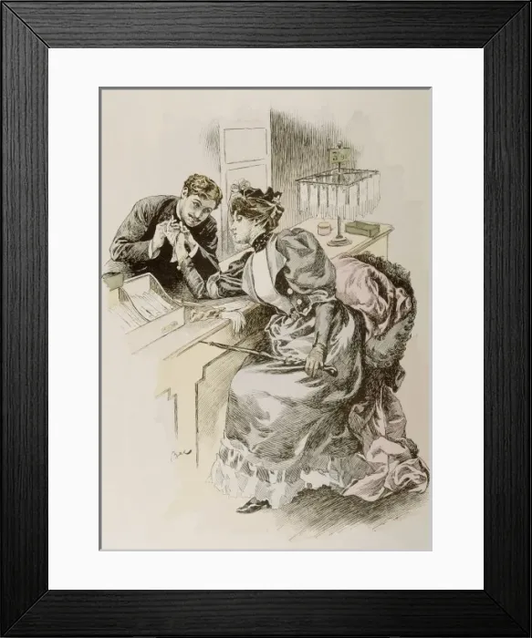 Framed Print : Buying Gloves / 1895 Framed Print : Buying Gloves / 1895