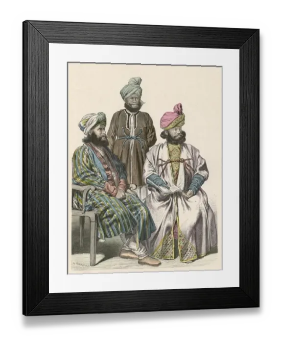 Framed Print : Chief of Kabul & his Men Framed Print : Chief of Kabul & his Men