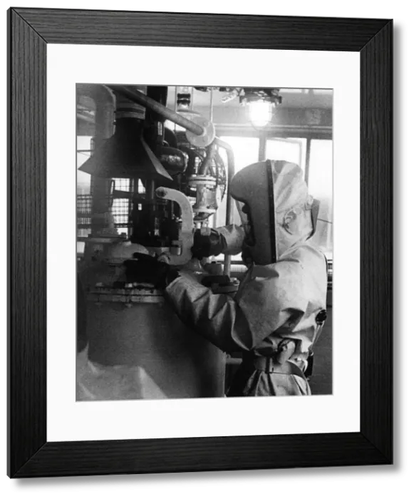 Framed Print : Chemical Worker 1950S Framed Print : Chemical Worker 1950S