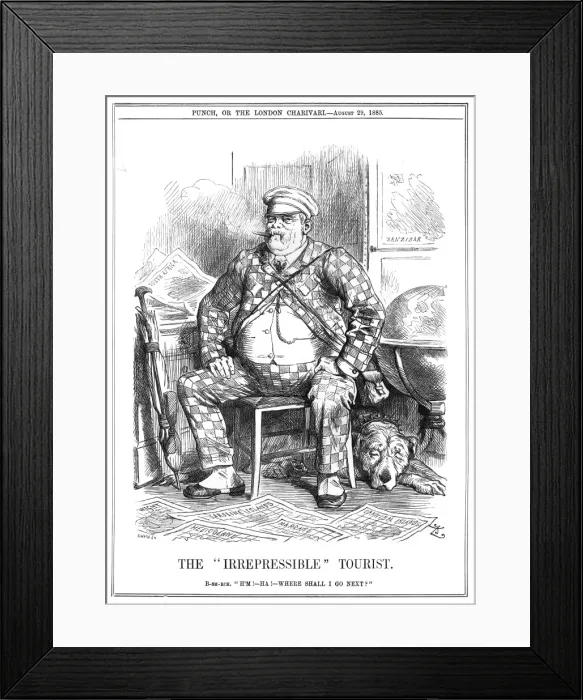 Framed Print : Bismarck as Tourist / 1885 Framed Print : Bismarck as Tourist / 1885