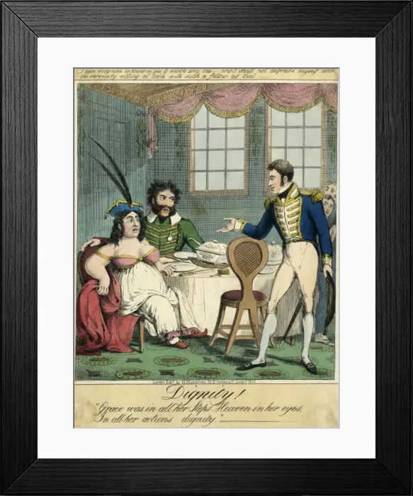 Framed Print : Caroline & Bergami / 1819 Framed Print : Caroline & Bergami / 1819