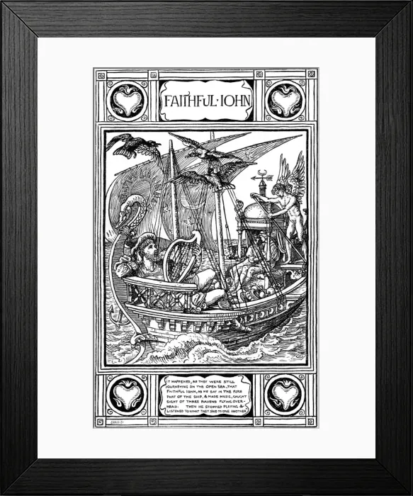Framed Print : Faithful John / Crane Framed Print : Faithful John / Crane