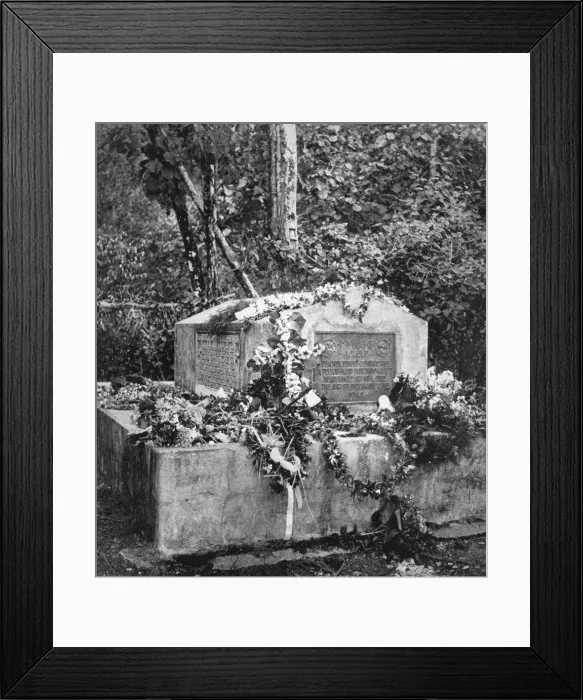 Framed Print : Stevenson / Tomb / Samoa Framed Print : Stevenson / Tomb / Samoa
