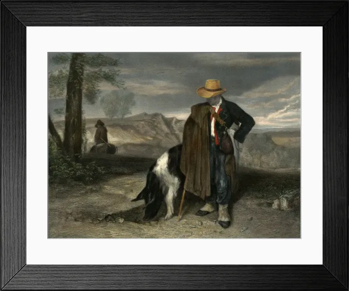 Framed Print : Truffle Hunting Pig 19C Framed Print : Truffle Hunting Pig 19C