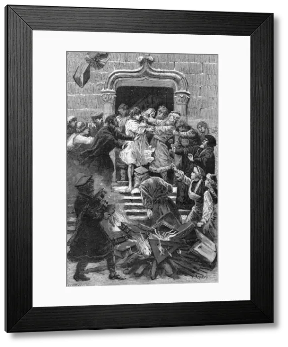 Framed Print : Socins Books Burned Framed Print : Socins Books Burned