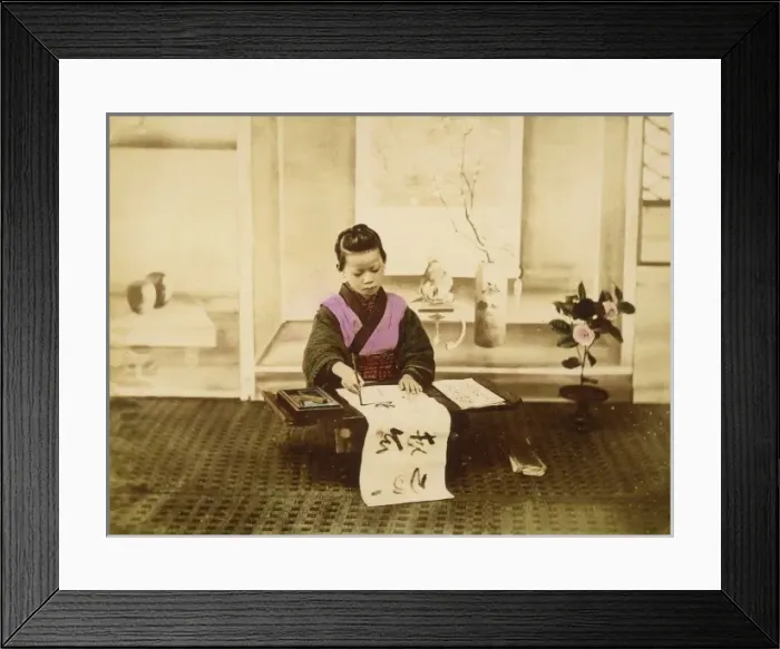 Framed Print : Japanese Writer Framed Print : Japanese Writer