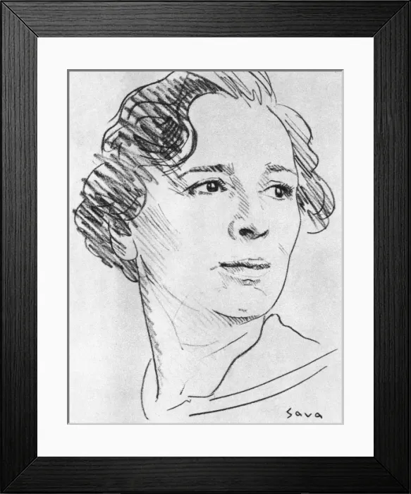 Framed Print : Rebecca West / Sava Drg Framed Print : Rebecca West / Sava Drg