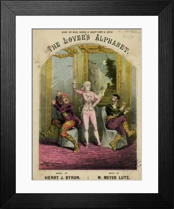 Framed Print : Nellie Farren / Alphabet Framed Print : Nellie Farren / Alphabet