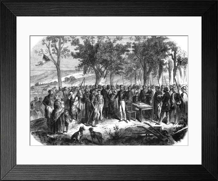 Framed Print : Colonists Get Land