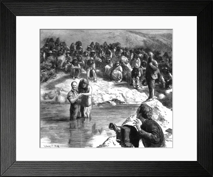 Framed Print : Baptising Natives Framed Print : Baptising Natives