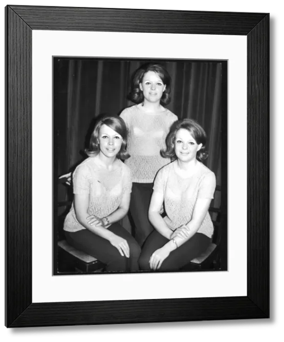 Framed Print : Triplet Sisters 1960S Framed Print : Triplet Sisters 1960S