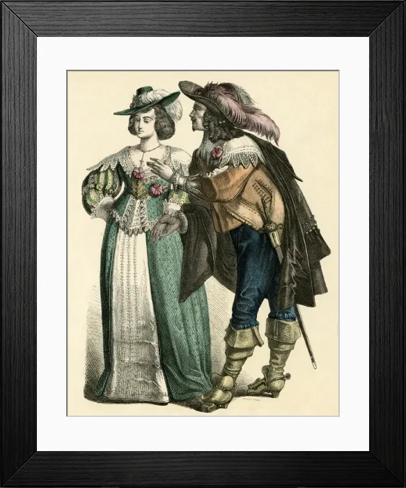 Framed Print : German Couple 1650 Framed Print : German Couple 1650