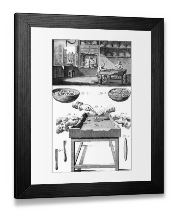 Framed Print : Industry / Cork Cutter Framed Print : Industry / Cork Cutter