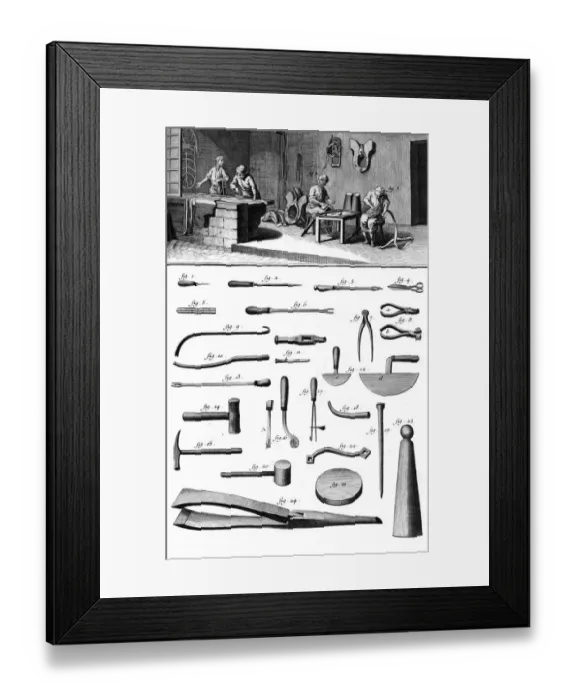Framed Print : Saddlers in the 18th C Framed Print : Saddlers in the 18th C