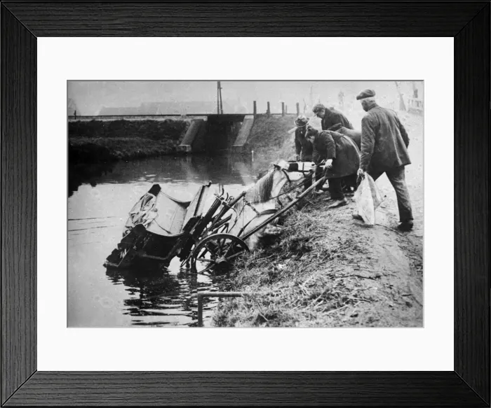 Framed Print : Horse & Cart Accident Framed Print : Horse & Cart Accident