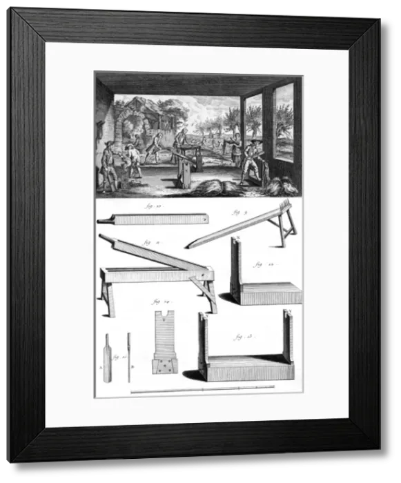 Framed Print : Harvesting Hemp 18th C Framed Print : Harvesting Hemp 18th C