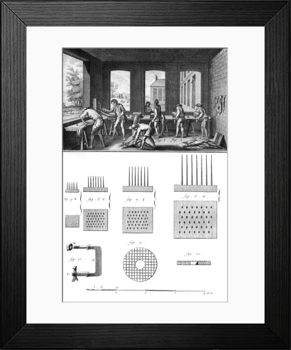 Framed Print : Hemp Processing 18th C Framed Print : Hemp Processing 18th C