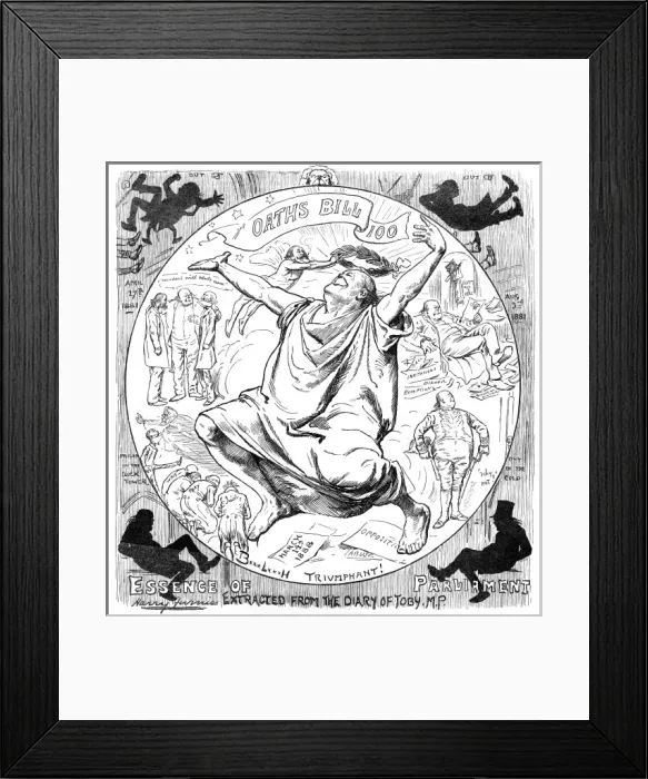 Framed Print : Bradlaugh Cartoon Framed Print : Bradlaugh Cartoon