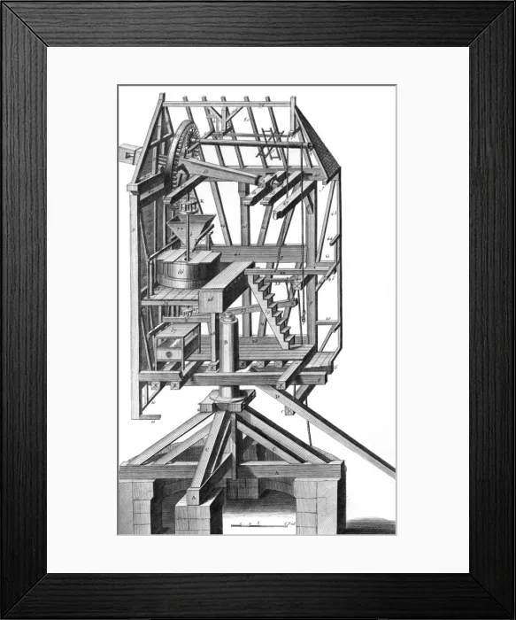 Framed Print : Windmill in 18th C Framed Print : Windmill in 18th C