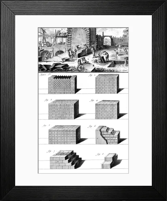 Framed Print : Stonework in the 18th C Framed Print : Stonework in the 18th C