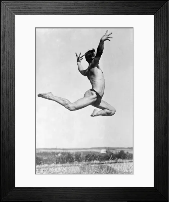 Framed Print : Leaping Athlete Framed Print : Leaping Athlete