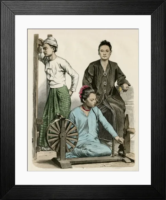 Framed Print : Spinning in Burma Framed Print : Spinning in Burma