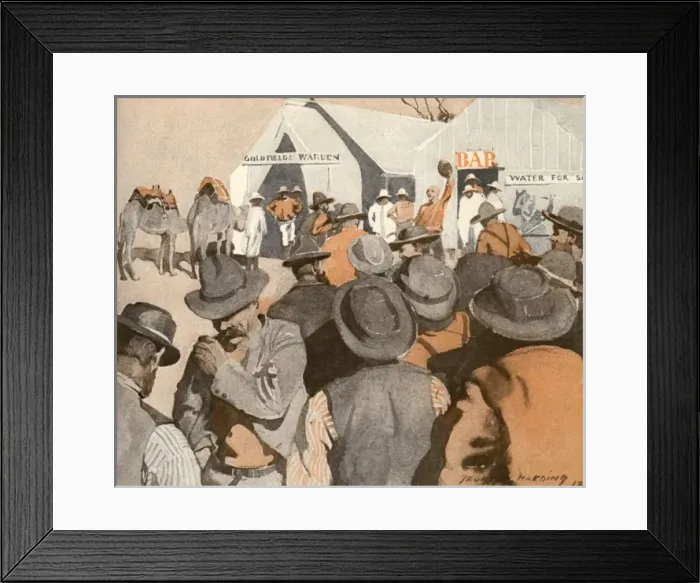 Framed Print : Gold prospectors at Coolgardie, Western Australia Framed Print : Gold prospectors at Coolgardie, Western Australia