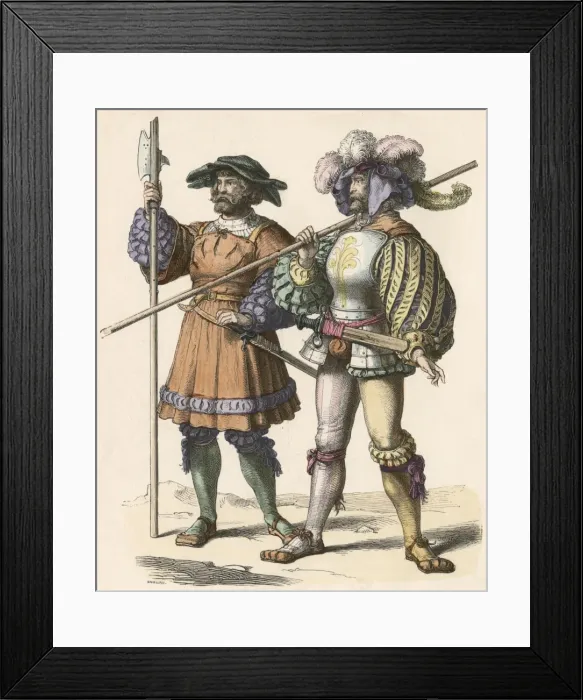 Framed Print : German Foot Soldier 1515 Framed Print : German Foot Soldier 1515