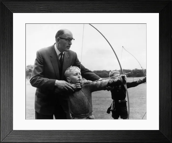 Framed Print : Boys Learn Archery 1950S Framed Print : Boys Learn Archery 1950S