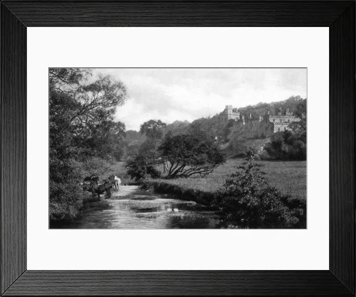 Framed Print : View of Haddon Hall and River Wye, Derbyshire Framed Print : View of Haddon Hall and River Wye, Derbyshire