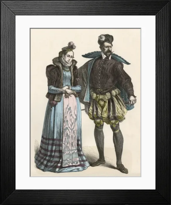Framed Print : French Nobles of 1580 Framed Print : French Nobles of 1580