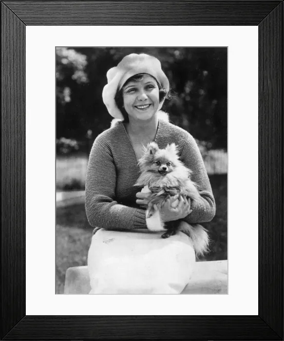 Framed Print : Norma Talmadge / Dog Framed Print : Norma Talmadge / Dog