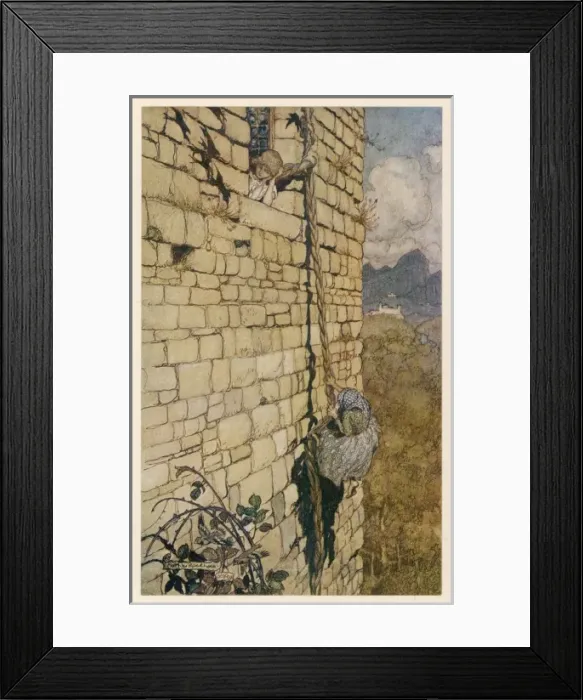 Framed Print : Rapunzel / Climbing Hair Framed Print : Rapunzel / Climbing Hair